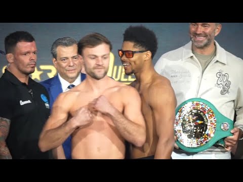 HEATED WEIGH IN | SHAKUR STEVENSON PUSHES JOSH PADLEY OFF THE STAGE | BETERBIEV BIVOL