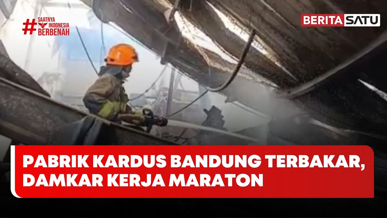 Damkar Berjuang 16 Jam Padamkan Api di Pabrik Kardus Bandung #Beritasatu