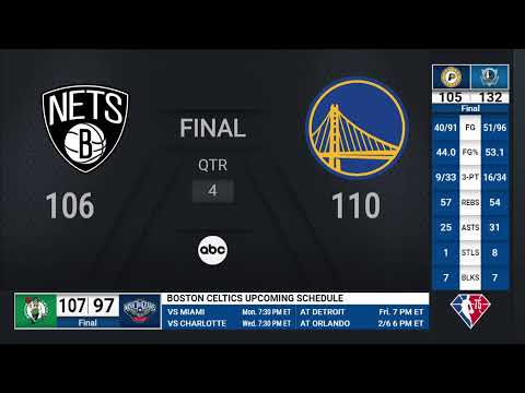 Nets @ Warriors | NBA on ABC Live Scoreboard video clip