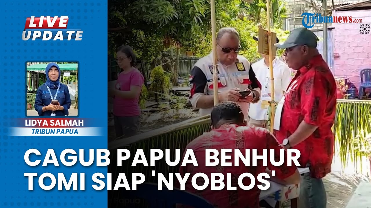 Cagub Papua Benhur Tomi Mano & Keluarga Siap 'Nyoblos' di TPS 04 Wahno, Panitia hingga Saksi Siap
