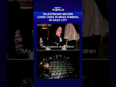 Gaza Mass Funeral: Palestinian Woman Mourns Husband, Children Killed In Israeli Airstrike