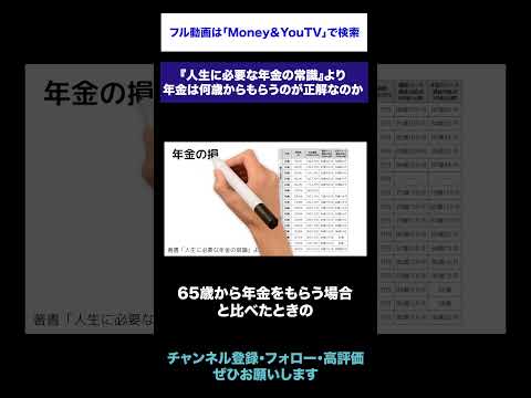 【損益分岐点】年金は何歳からもらうのが正解なのか #shorts #年金 #損益分岐点 #繰り上げ #繰り下げ