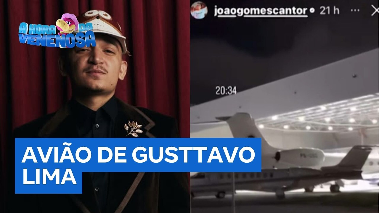 João Gomes leva susto ao ver tamanho do avião de Gusttavo Lima