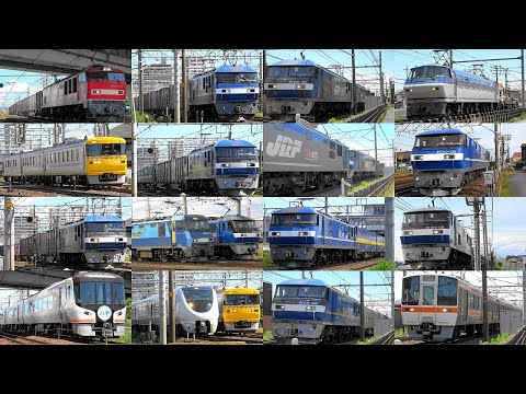 2025,5,28 貨物列車いろいろいっぱい43本 木曽川駅に響くモーター音とジョイント音‼汽笛‼ 水鏡に映る綺麗な貨物列車と電車 気動車たち キヤ95ドクター東海とロンチキも登場します♪
