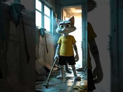 He Broke the Burger… But Then He Saw THIS 😢🍔💔 #cat  #kitten