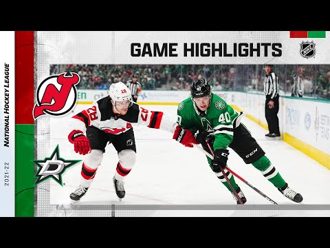 Devils @ Stars 4/9 | NHL Highlights 2022 video clip