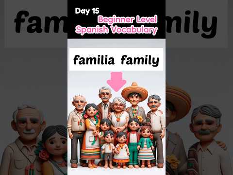 Beginner Lv Spanish Vocabulary Day 15 | Vocabulario en español ingles nivel principiante #castellano