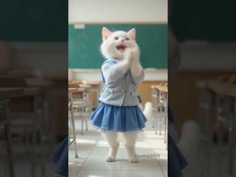 "Heart-Touching Cute Kitten’s School Dance Performance"#shorts #kittenrescue #aicatlab2025