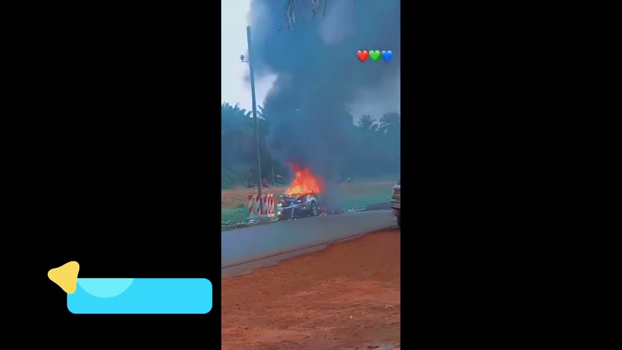 Kalabouyi-Kamsar: un accident fait deux morts, la voiture brûlée par les citoyens