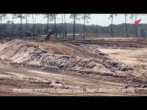 Motocross rider Emil Weckman raw sand training on a Team Assomotor Honda CRF250R! Full throttle