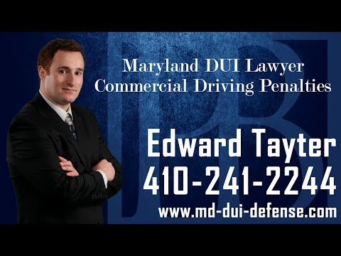 MD DUI Lawyer Ed Tayter explains the additional penalties for CDL (Commercial Drivers License) holders if you are facing a DUI charge in Maryland. If you are facing DUI charges in Maryland, it is important to contact an experienced MD DUI lawyer as soon as possible, so they can begin working on the best possible defense for your case.