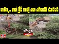 Crane falls off bridge in Odisha while lifting truck, shocking visuals