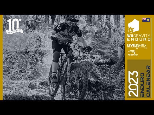Very excited to share with you the 10th WA Gravity Enduro Calendar thanks to LiveLighter!

We return to your favourite venues plus introducing Nannup Tank 7 MTB Park. Additional to our massive Series calendar, we have other events aimed to keep the excitement and fun all year round...

LET'S GO ENDURO 2023!!!

Dream Team | Feb 11-12 | Linga Longa Bike Park
ROUND 1 | Mar 11-12 | Marg. River + Dunsborough
ROUND 2 | Apr 15-16 | Goat Farm
ROUND 3 | May 06-07 | Pemberton
Rider Development Weekend | May 20-21 | Linga Longa Bike Park
ROUND 4 | Jun 17-18 | Dwellingup
ROUND 5 | Jul 08-09 | Geraldton (State Championships)
ROUND 6 | Aug 05-06 | Mt Brown, York
ROUND 7 | Sep 09-10 | Nannup Tank 7 MTB Park
ROUND 8 | Oct 14-15 | Evedon Lakeside Retreat
GoatFest | Nov 04-05 | Goat Farm MTB Park
ROUND 9 | Nov 18-19 | Linga Longa Bike Park

Further details, entries and more coming to the website soon
www.wagravityenduro.org

#enduro #westernaustralia #mountainbiking #sport #trails #outdoors #adventure #experienceextraordinary