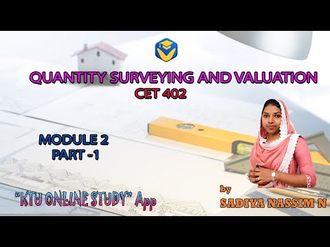 KTU QSV - 2019 SCHEME - QUANTITY SURVEYING AND VALUATION | MODULE - 2  PART 1 KTU ONLINE STUDY App