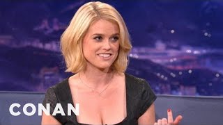 Alice Eve Explains Differences Between American & UK Dating: Conan