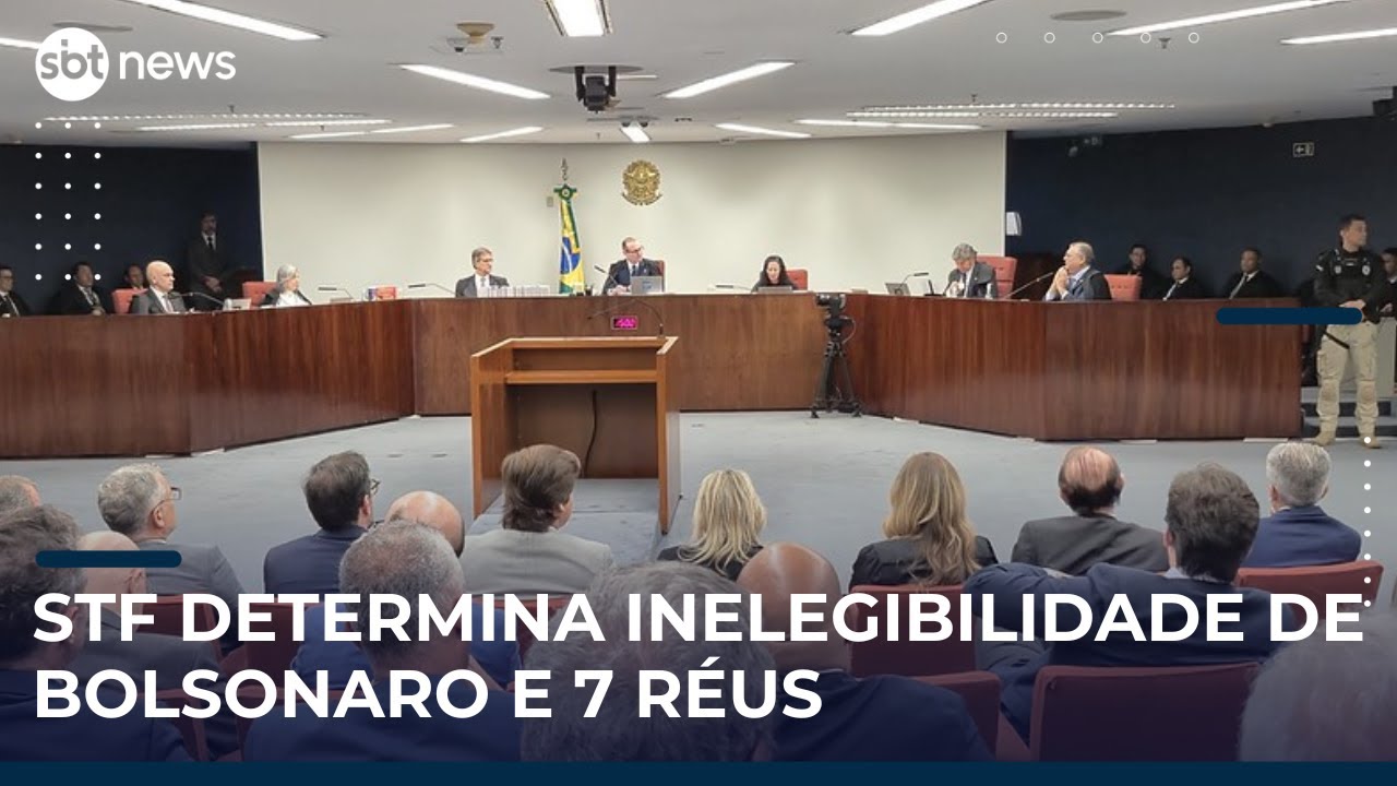 STF torna Bolsonaro e mais 7 réus inelegíveis por 8 anos