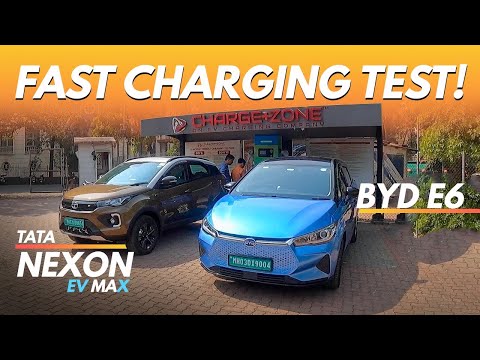 Tata Nexon EV Max vs BYD e6 : DC Fast Charging Test