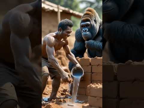 kisan or gorila sad story 🥲#ai#shorts#cowcartoon