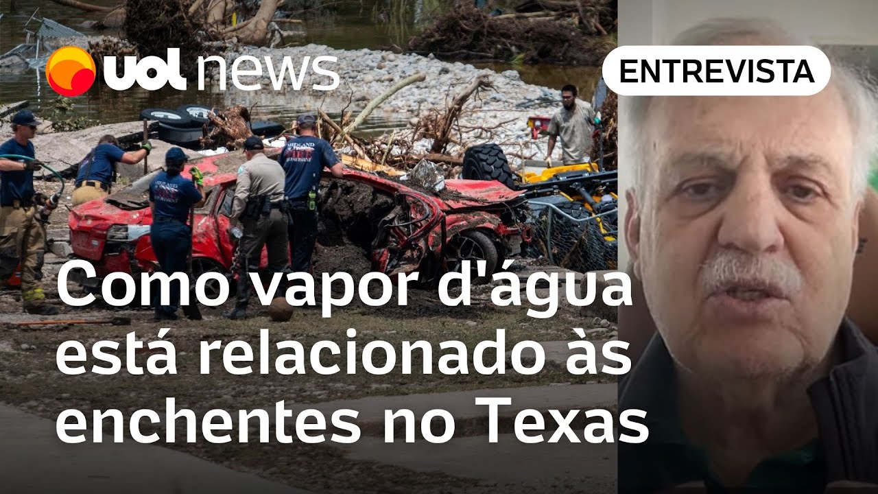 Enchentes no Texas têm relação com recorde de vapor dágua na atmosfera Carlos Nobre explica