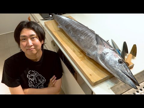【ほぼ無修正】市場の片隅にころがってた巨大な『オキザワラ』捌いて食べてみた。