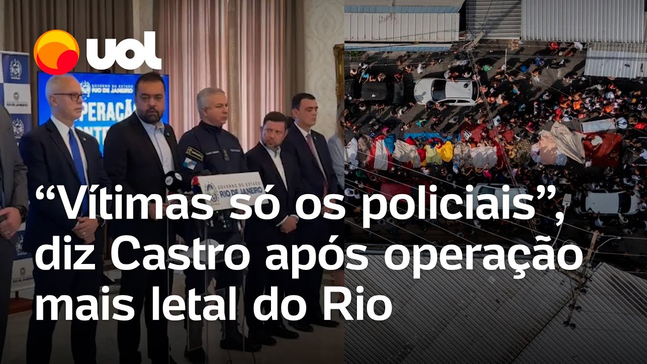 Castro após operação mais letal da história do Rio de Janeiro Vítimas só policiais veja vídeo  TV Online Castro após operação mais letal da história do Rio de Janeiro Vítimas só policiais veja vídeo