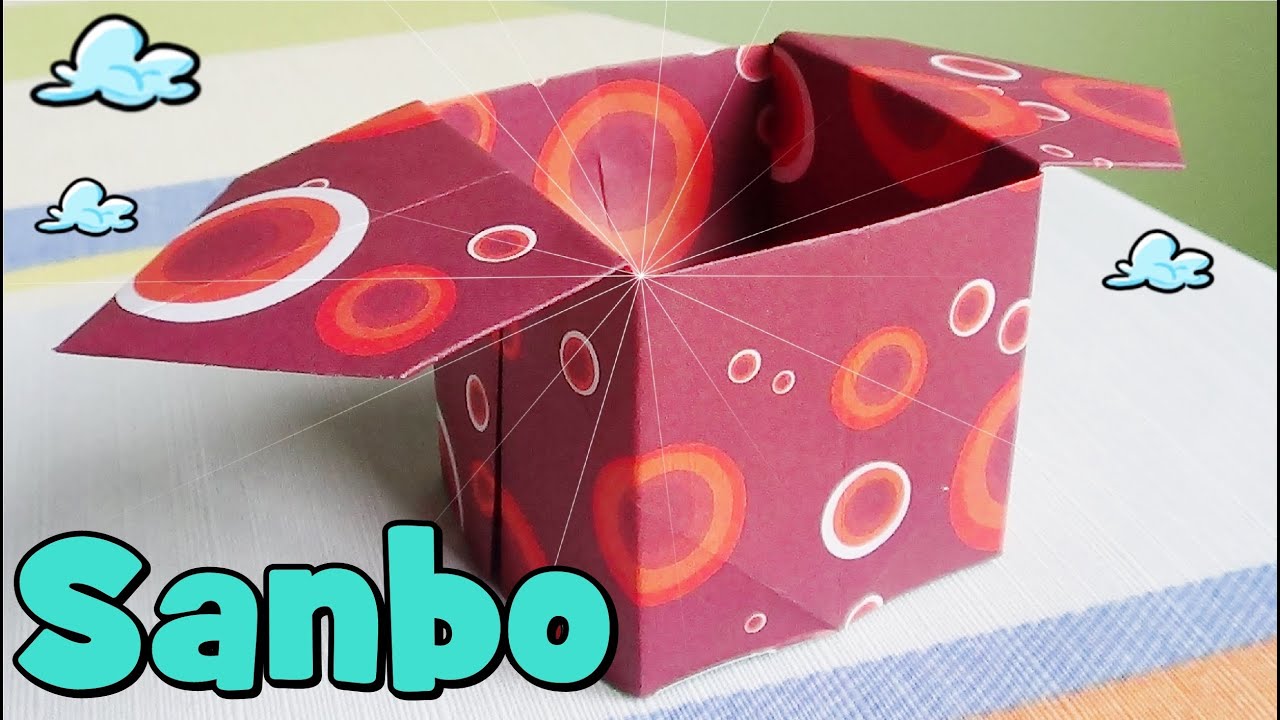 Caja de Papel Origami Sanbo YouTube