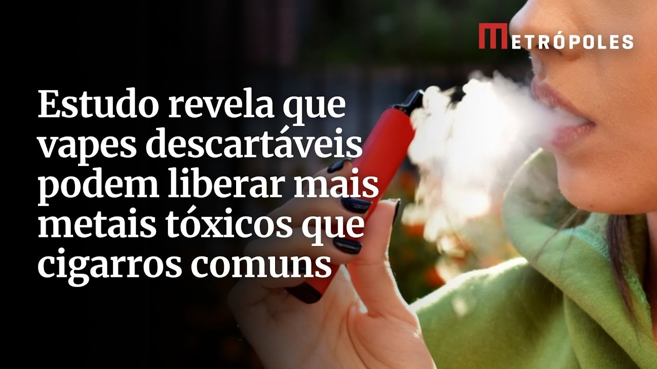 Estudo revela que vapes descartáveis podem liberar mais metais tóxicos que cigarros comuns