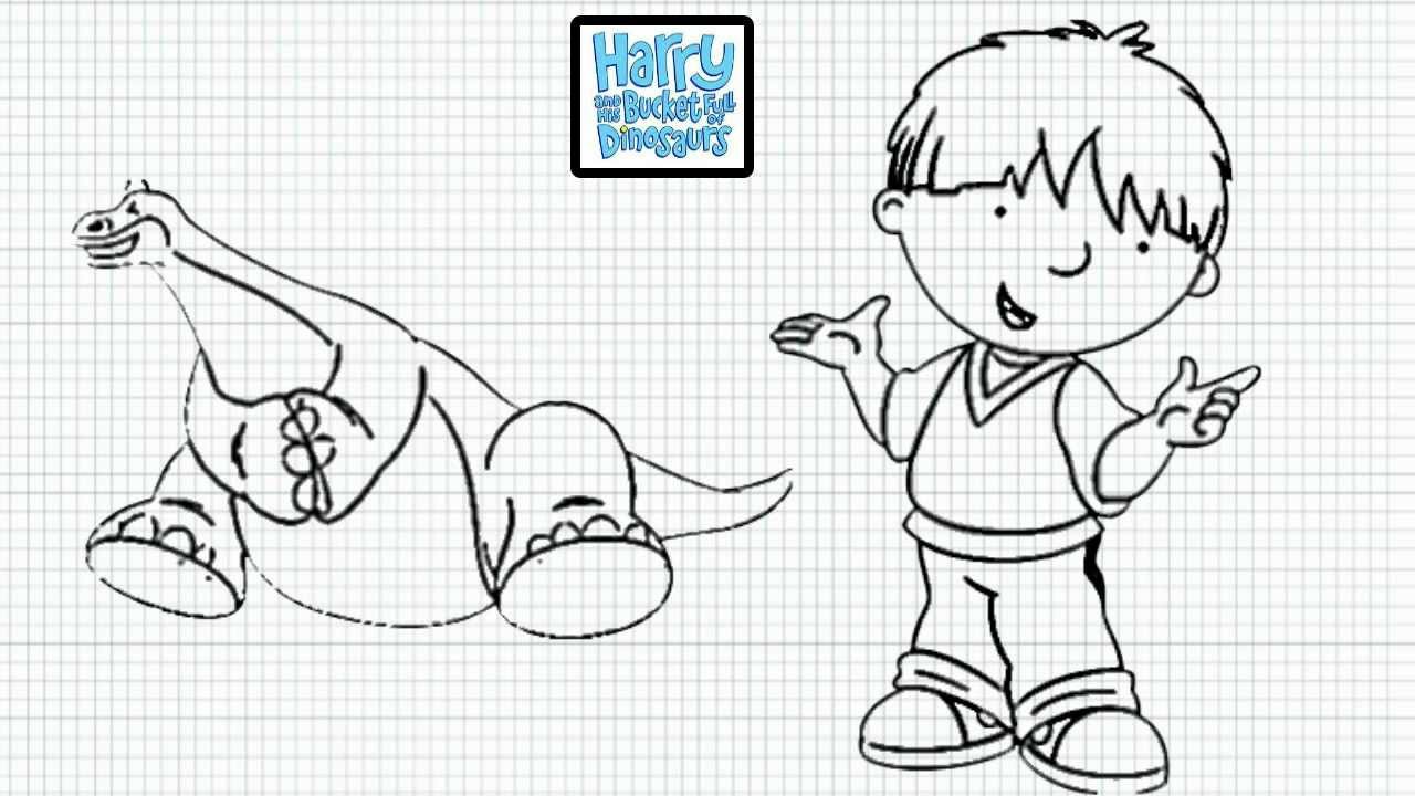 Harry and His Bucket Full of Dinosaurs - How to Draw Harry and His