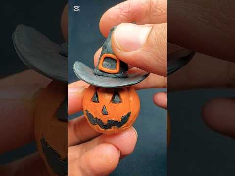 I Made a Scary Halloween Pumpkin from Clay | Spooky DIY Sculpture
