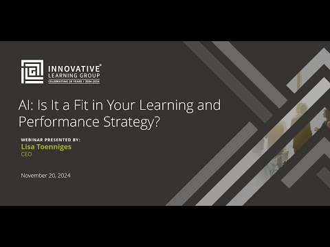 AI: Is It a Fit in Your Learning and Performance Strategy?