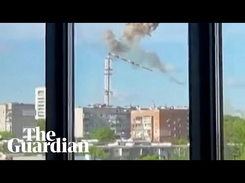 Television tower in Ukraine collapses after missile strike