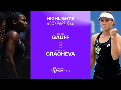 Coco Gauff vs. Varvara Gracheva | 2024 Auckland Quarterfinal | WTA Match Highlights