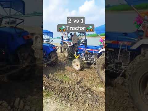 2 ट्रैक्टर ने निकला 1 को (2vs1) #tranding #viralvideo #tractor #ytshorts #shorts #reels