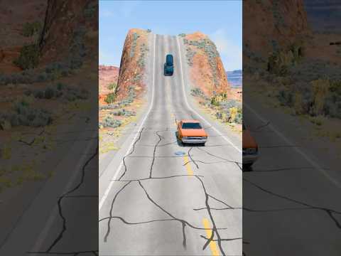 Flatbed Truck McQueen | Transportation with Truck - Pothole vs Car #59| BeamNG.Drive Gameplay