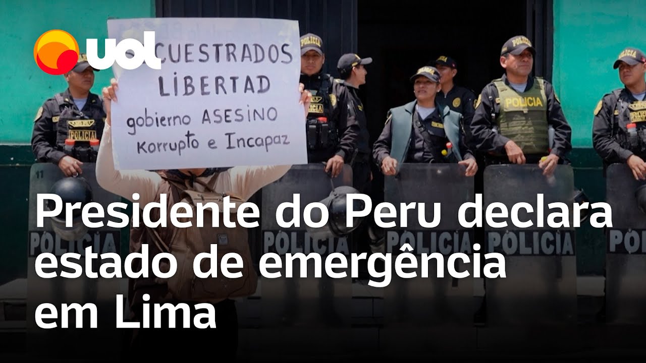 Presidente do Peru declara estado de emergência em Lima devido à onda de violência confira