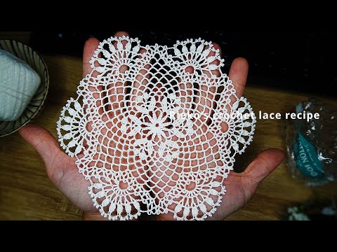 編み図を見ながら編む・ミニドイリー「蕾」 No.53