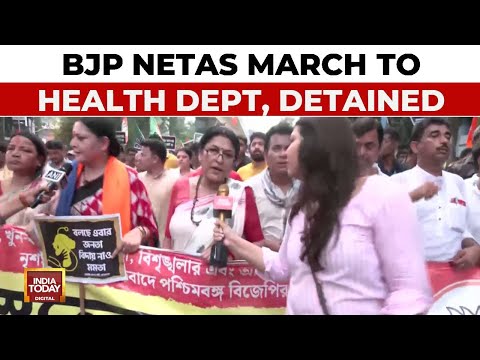 Kolkata Rape-Murder: BJP Vs Mamata War On Kolkata Streets, Top BJP Netas Detained In Kolkata March