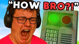 YouTube thumbnail for rackpog's video titled 'Code Raiding HOSTILE Rust Streamer Team (ft. Epic)'