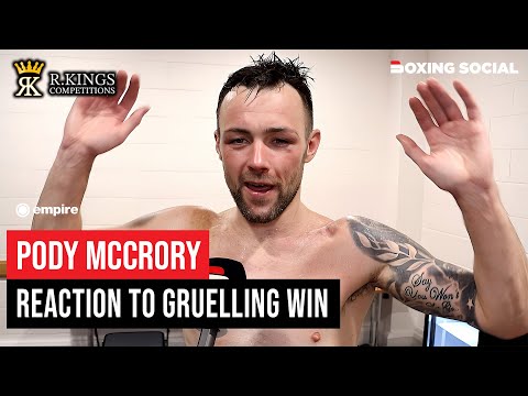 Pody McCrory REACTS To DROPPING Opponent In Gruelling Fight