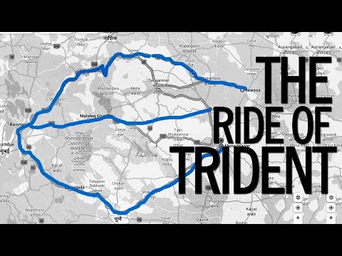 THE RIDERS OF W.O.L.F DREW A TRIDENT ON THE MAP OF MAHARASHTRA.