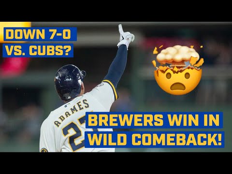 WILD COMEBACK! Brewers Rally from 7-0 to Top Cubs video clip