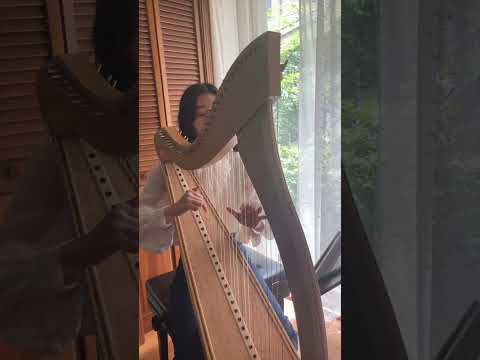 ハープで『忘れじの言の葉/未来古代楽団』 #ハープ #演奏