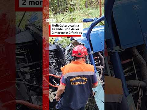 Queda de helicóptero em cidade da Grande SP deixa 2 mortos #bbcnewsbrasil