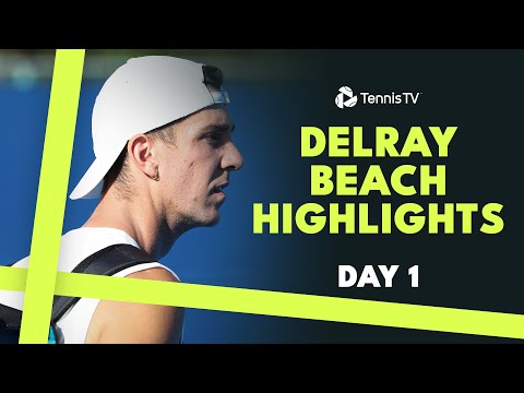 Arnaldi and Nishioka Lock Horns; Kecmanovic, Lestienne Feature | Delray Beach 2024 Day 1 Highlights