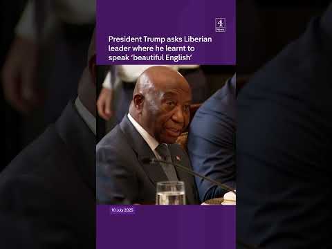Trump praises Liberian President's 'beautiful english'