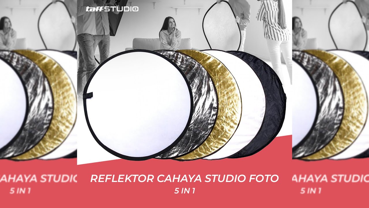 Pratinjau video produk TaffSTUDIO Reflektor Cahaya Fotografi Studio 5in1 Diffuser 58cm - CL-RT50