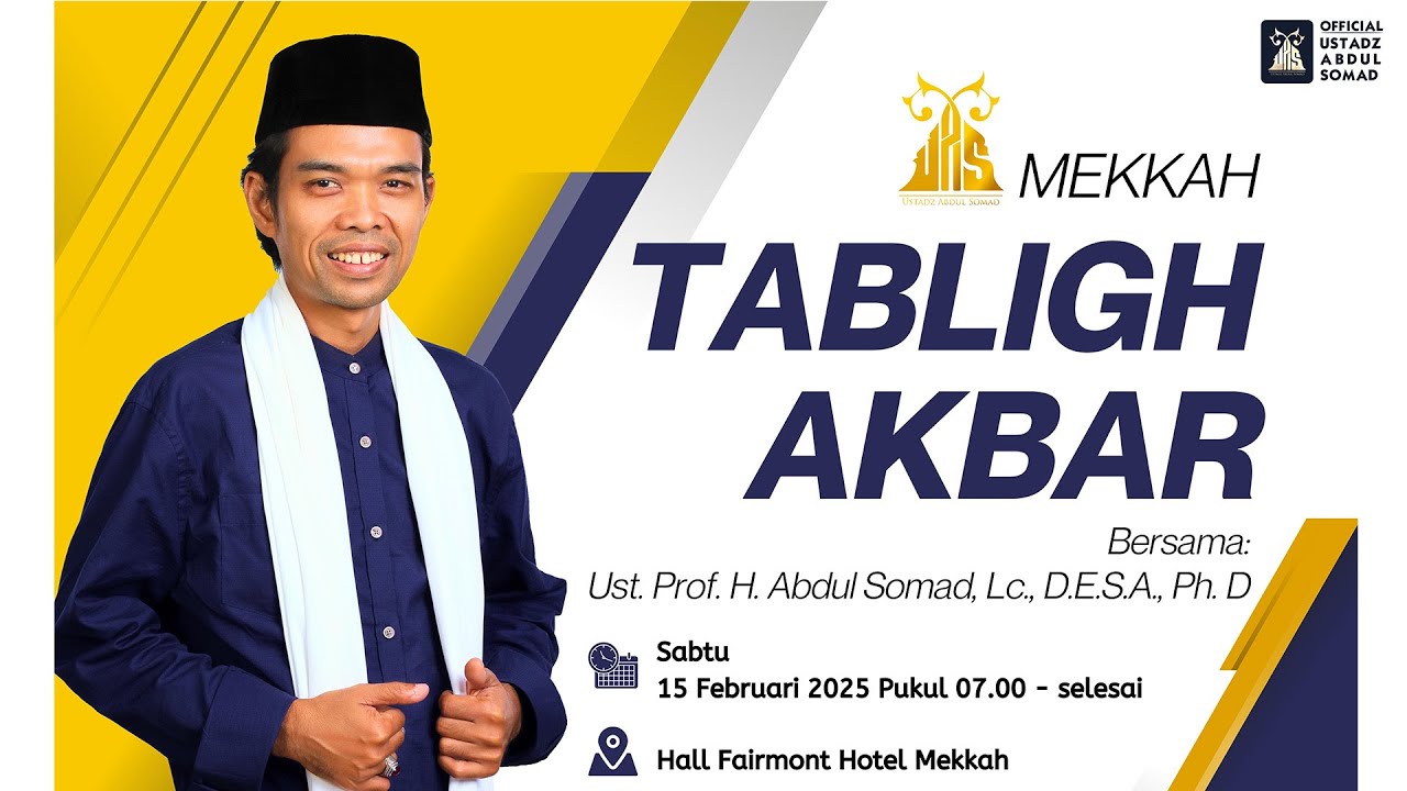 LIVE | Tabligh Akbar Makkah, Umroh Akbar Bersama Ustadz Abdul Somad
