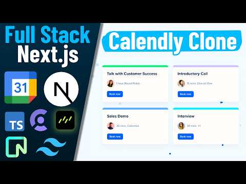 Build a Full Stack Next.js App with Google Calendar - TypeScript, Drizzle, ShadCN, Tailwind