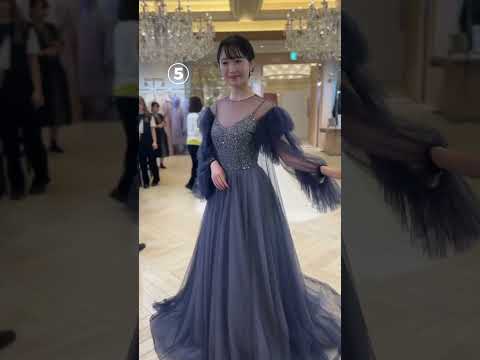 ブルードレス可愛すぎる💙みんなは何番が好きかコメントで教えてね👀#一度きりの人生一度は魔法にかけられて #プラコレ #dressy花嫁 #ウェディングドレス #2wayドレス