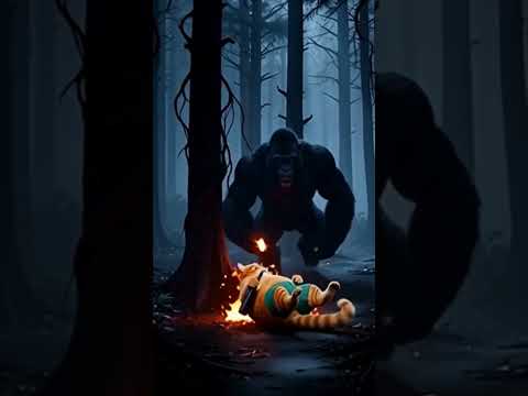 القطة الصغير أنقذ واباها من موت محقق! 😱🐾 شجاعة لا تُصدق #wildlife #cute #funny #cartoon #shorts